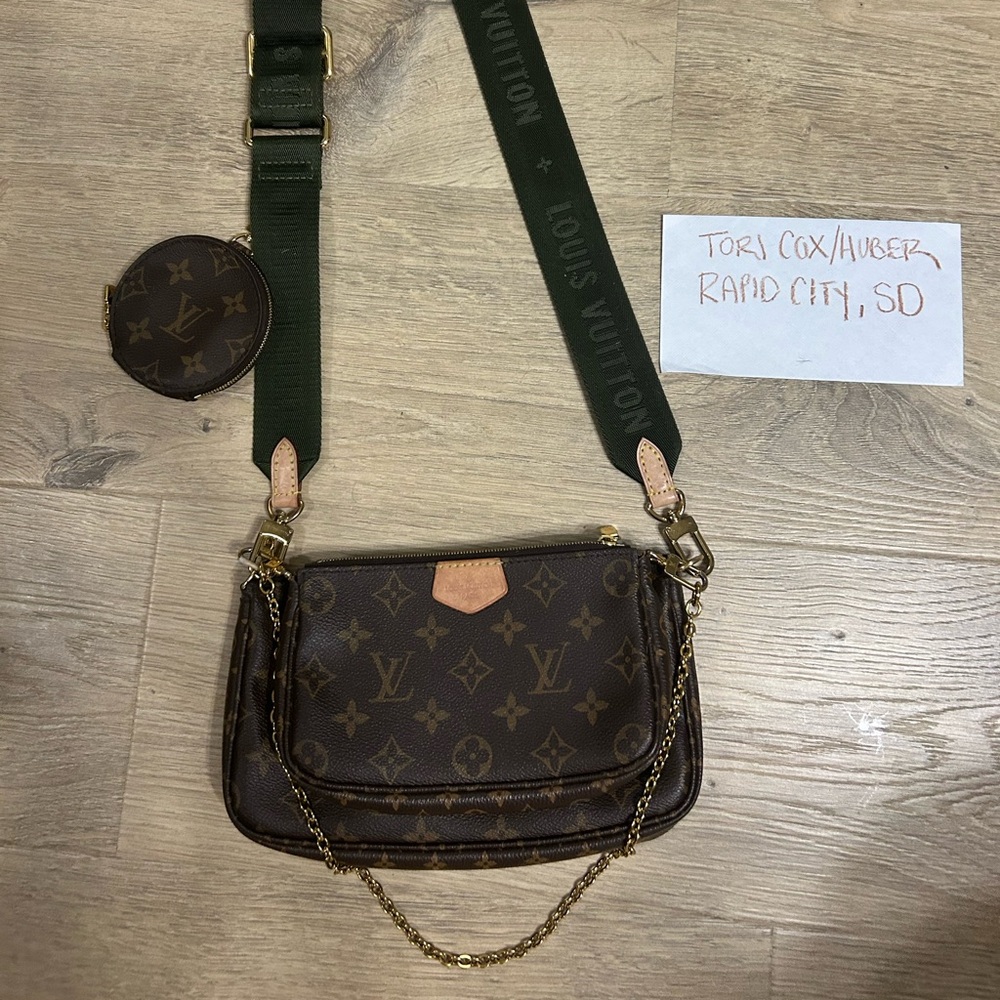 Louis Vuitton Monogram Pouch with Gold Accents
